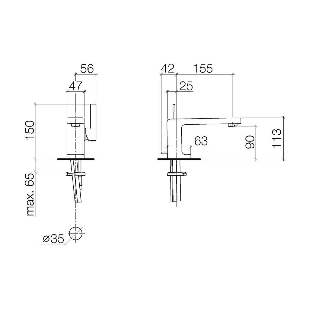 Dornbracht 33500710 Lulu Single Lever Mixer Platinum Matte 2