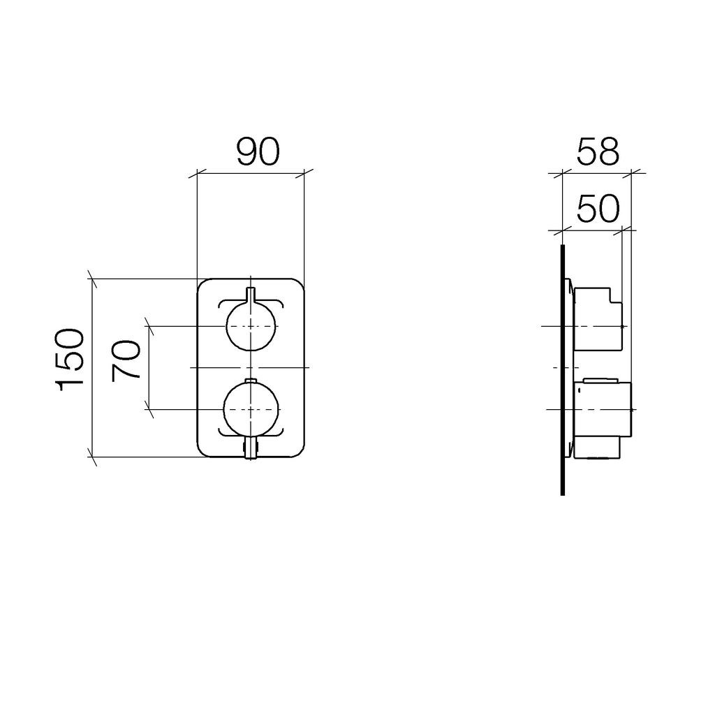 Dornbracht 36425845 Lisse Concealed Thermostat One Way Colume Control Chrome 2