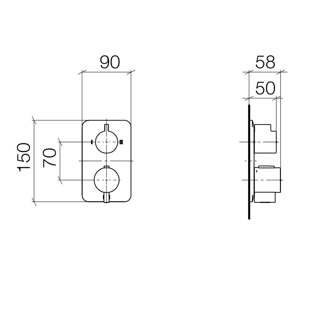 Dornbracht 36428845 Lisse Three Way Thermostat Platinum Matte 2