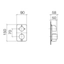 Dornbracht 36428845 Lisse Three Way Thermostat Platinum Matte 2