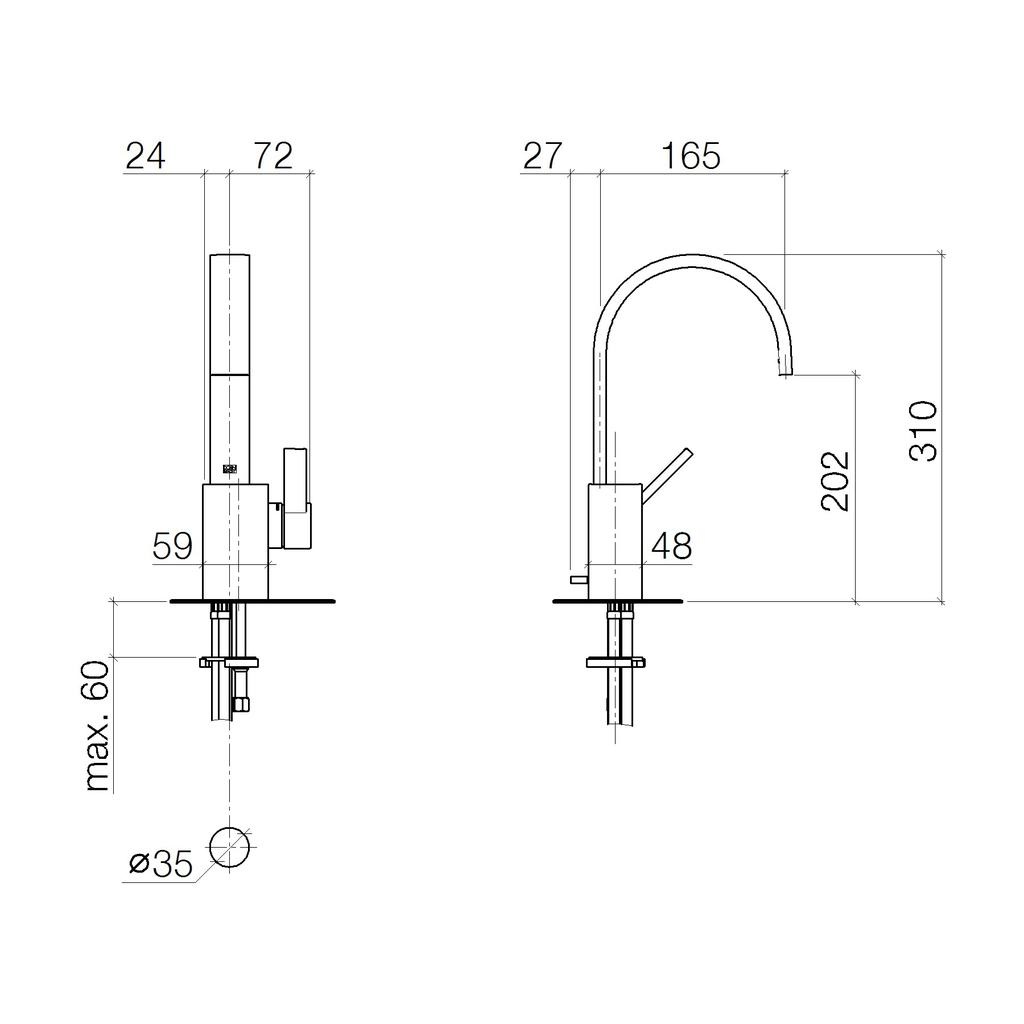 Dornbracht 33500782 Mem Single Lever Mixer Chrome 2