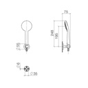 Dornbracht 27805625 Meta.02 Hand Shower Set Platinum Matte 2