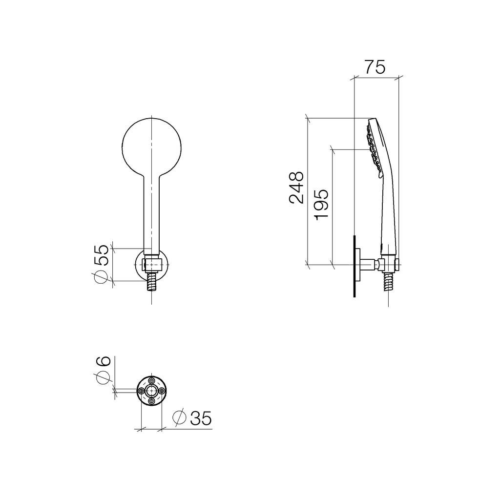 Dornbracht 27805625 Meta.02 Hand Shower Set Polished Chrome 2