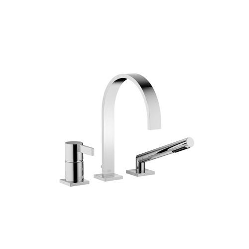 Dornbracht 27412782 Mem Three Hole Tub Set With Hand Shower Set Platinum Matte 1