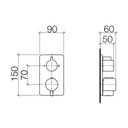 Dornbracht 36426710 Lulu Concealed Thermostat Two Way Colume Control Chrome 2