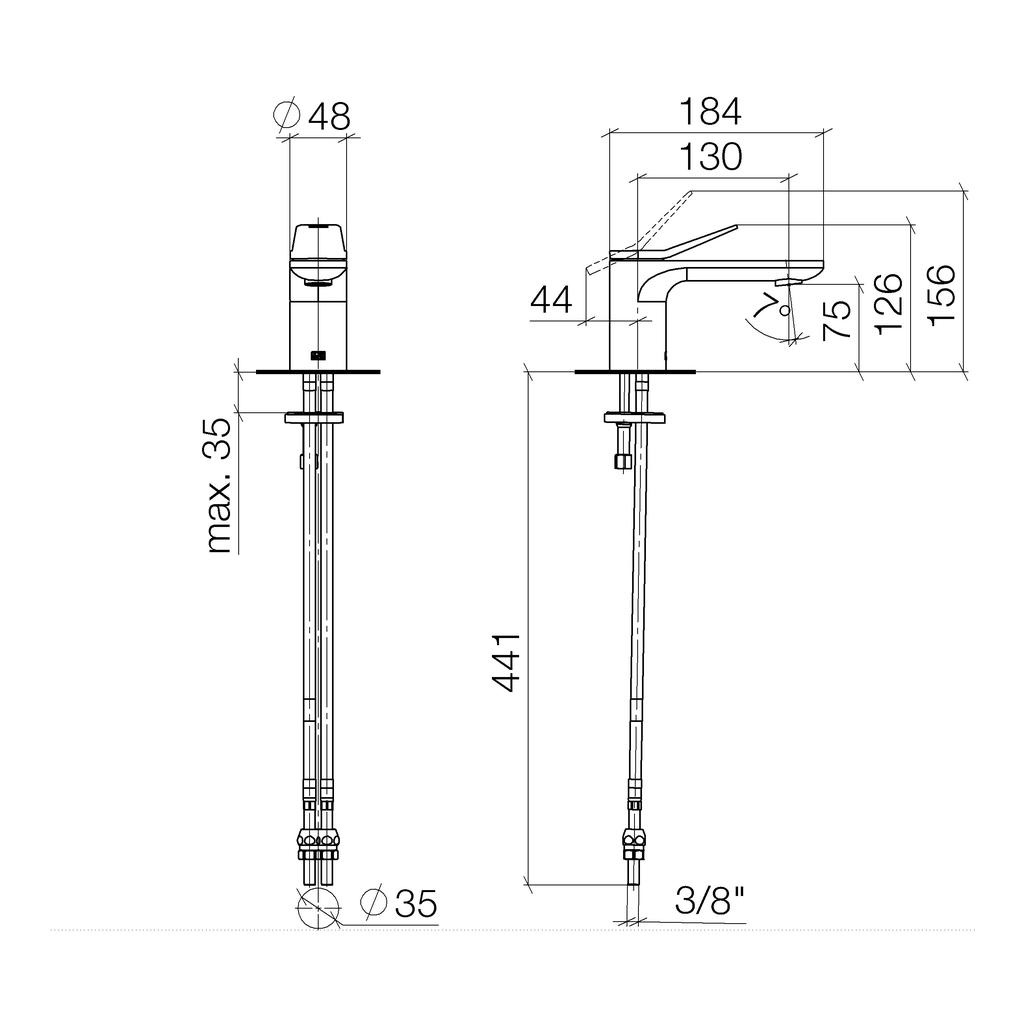 Dornbracht 33521845 Lisse Single Lever Mixer Platinum Matte 2