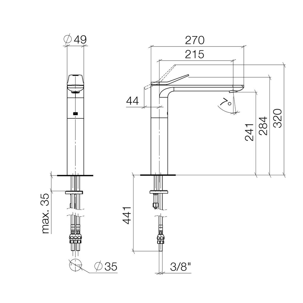 Dornbracht 33537845 Lisse Single Lever Mixer Chrome 2