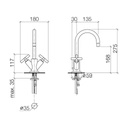 Dornbracht 22512892 Tara Single Hole Faucet Platinum Matte 2