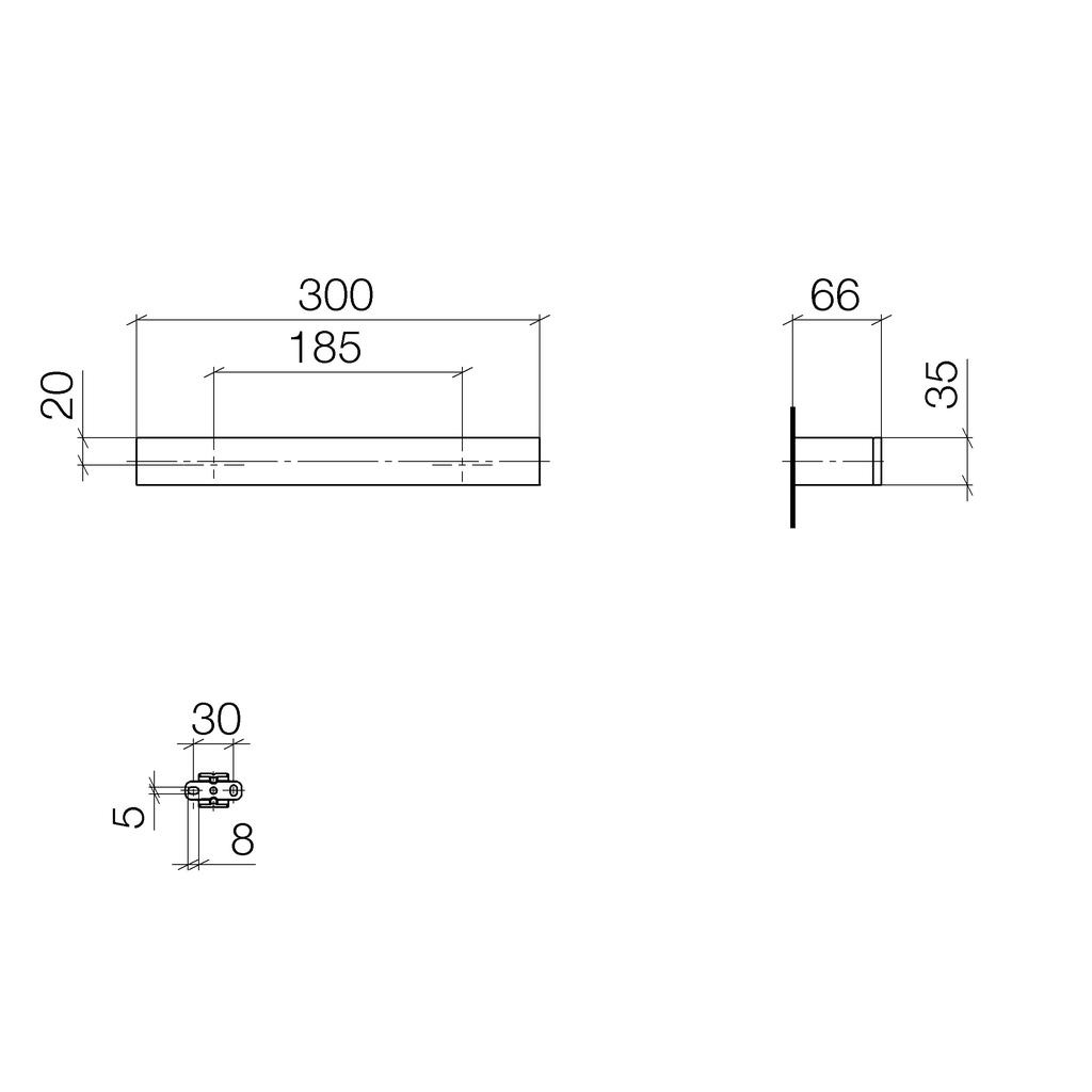 Dornbracht 83030780 Mem Towel Bar Platinum Matte 2