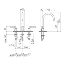 Dornbracht 20713882 Tara Three Hole Lavatory Faucet Chrome 2