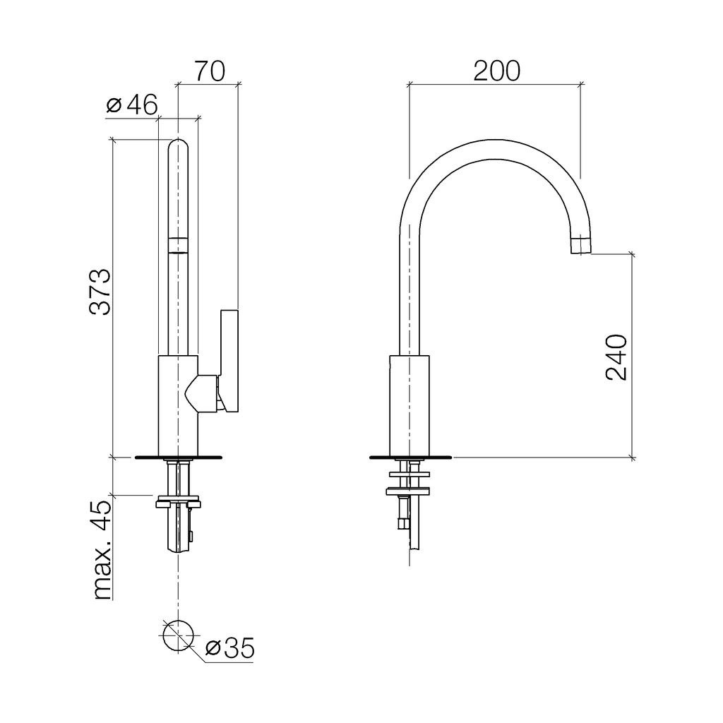 Dornbracht 33800875 Tara Ultra Single Lever Mixer Chrome 2