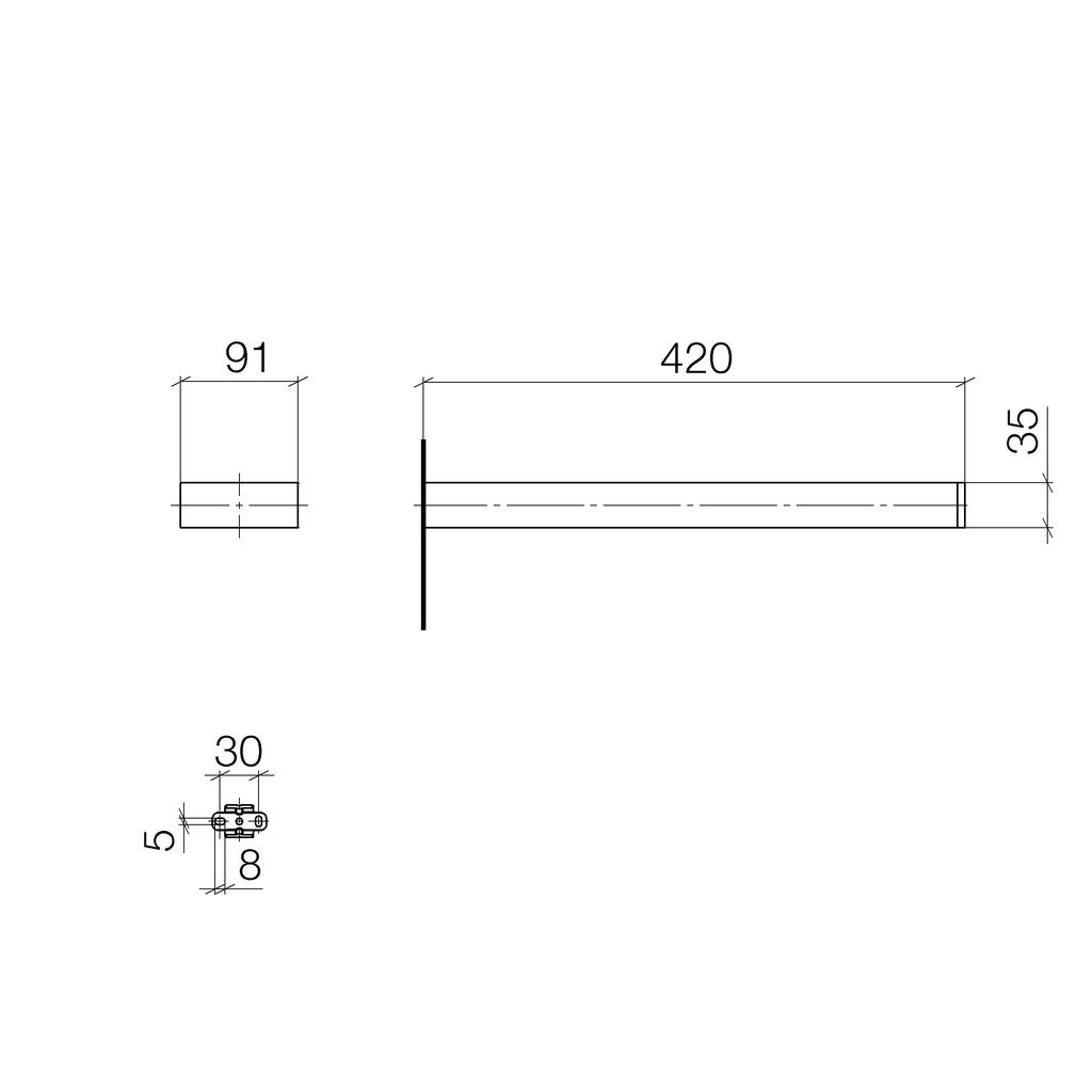 Dornbracht 83210780 Mem Towel Bar Platinum Matte 2