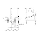 Dornbracht 27512882 Tara Four Hole Tub Set Platinum 2