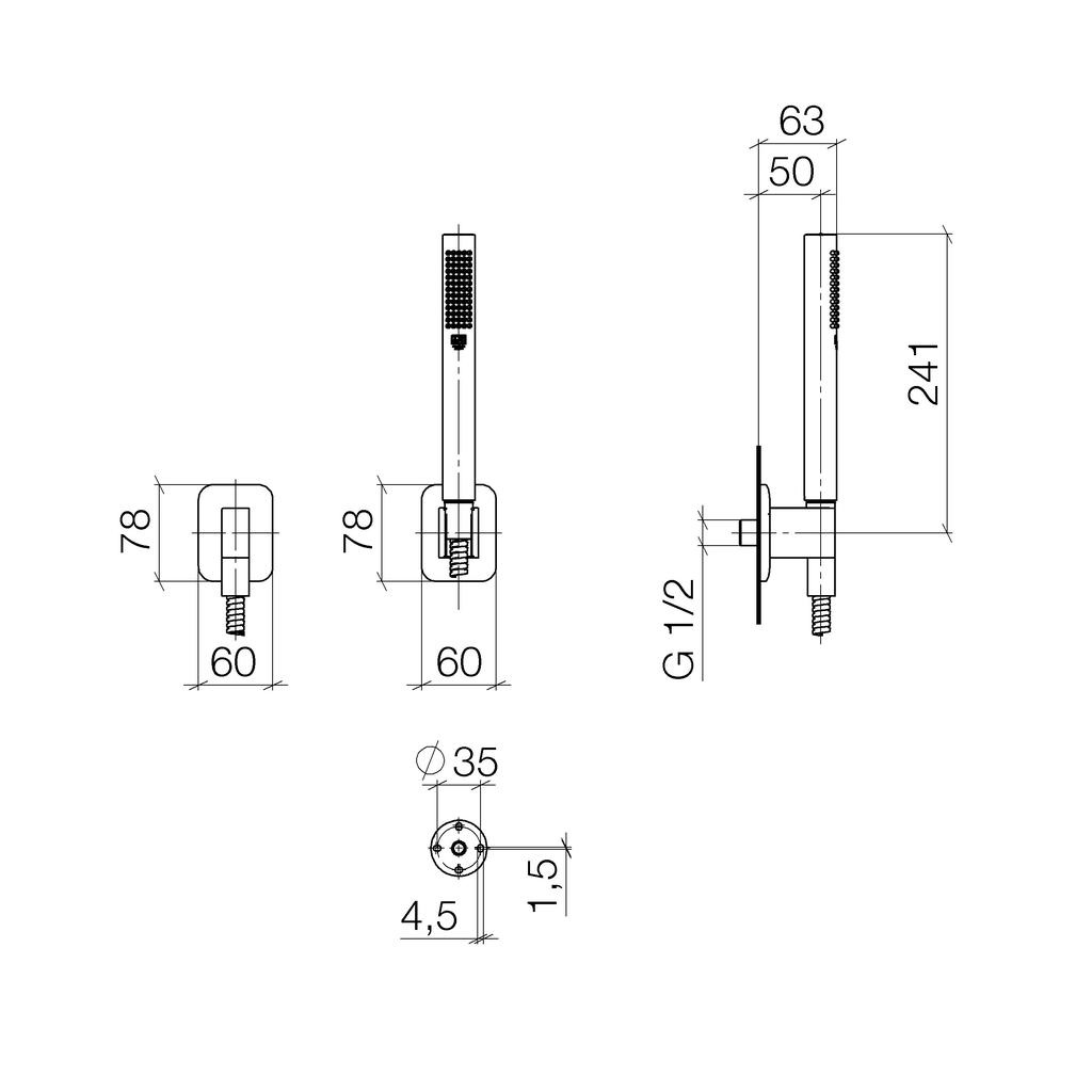 Dornbracht 27802845 Lisse Handshower Set Chrome 2