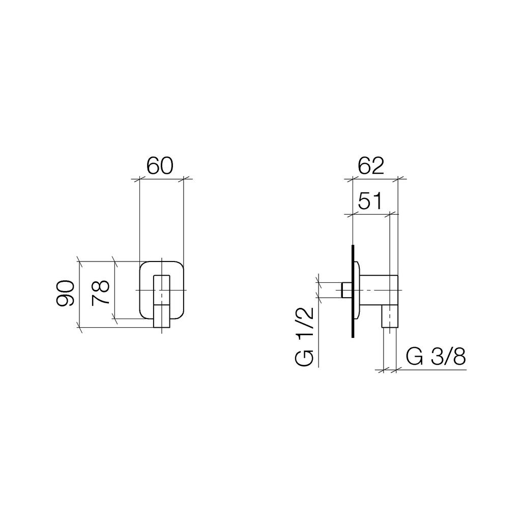 Dornbracht 28450845 Lisse Wall Elbow Platinum Matte 2