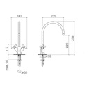 Dornbracht 22815892 Tara Single Hole Faucet Platinum Matte 2