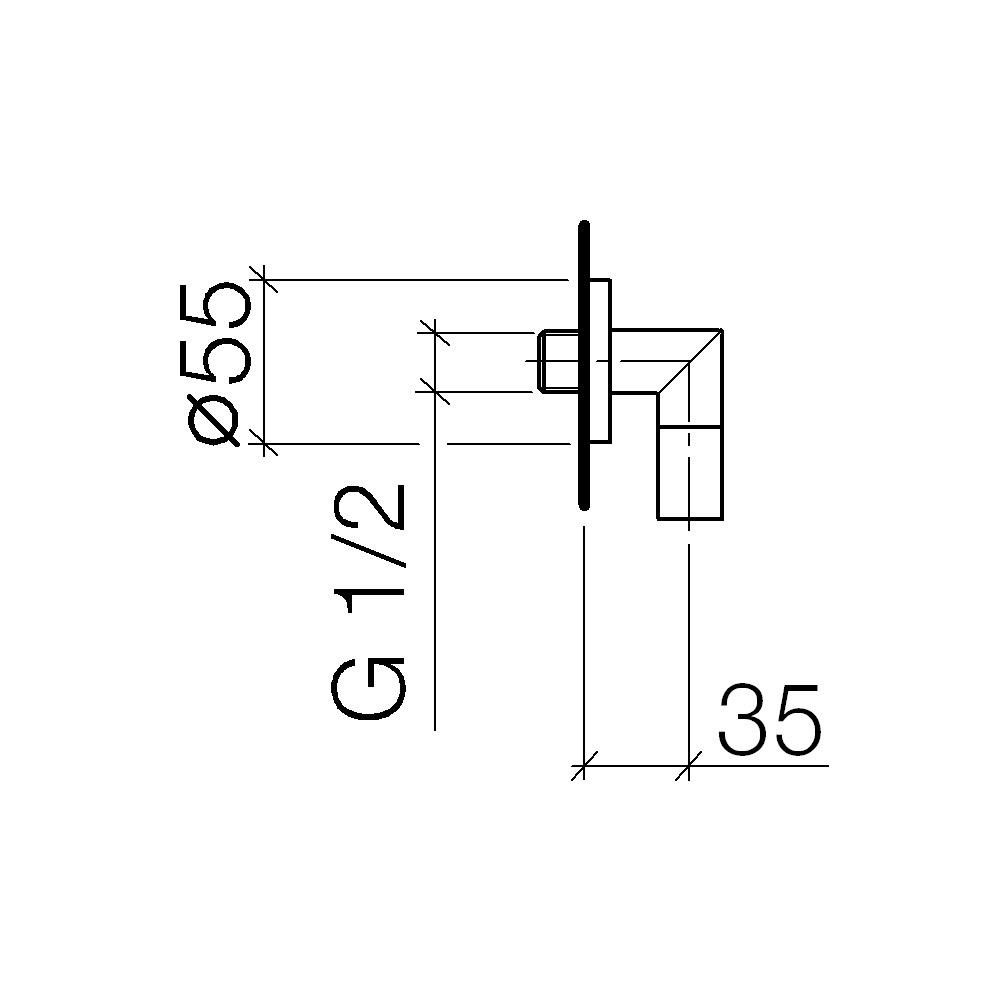 Dornbracht 28450625 Meta.02 Wall Elbow Chrome 2