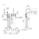 Dornbracht 27522809 Vaia Five Hole Tub Set With Hand Shower Set Chrome 2