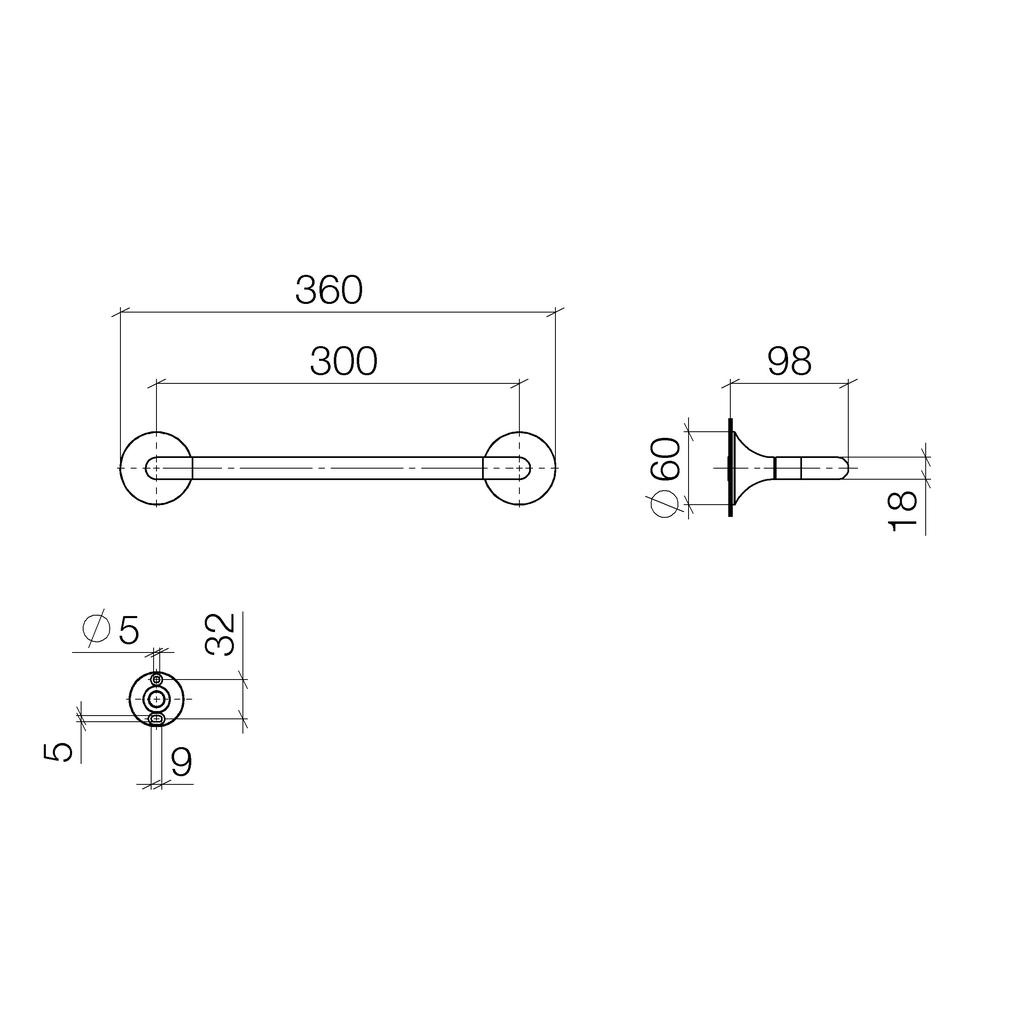 Dornbracht 83030809 Vaia Towel Bar Chrome 2