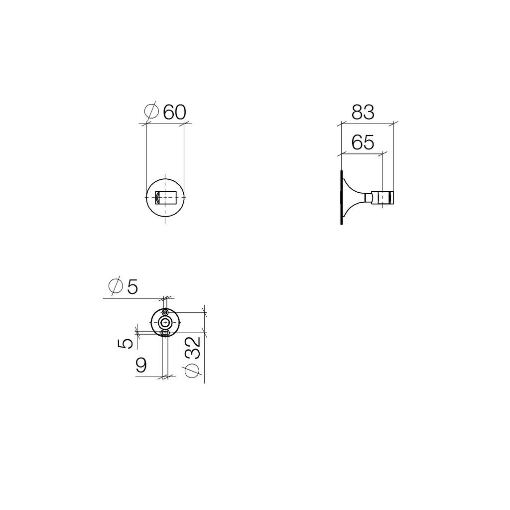 Dornbracht 28050809 Vaia Wall Bracket Dark Platinum Matte 2