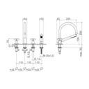 Dornbracht 27512892 Tara Four Hole Tub Set Chrome 2