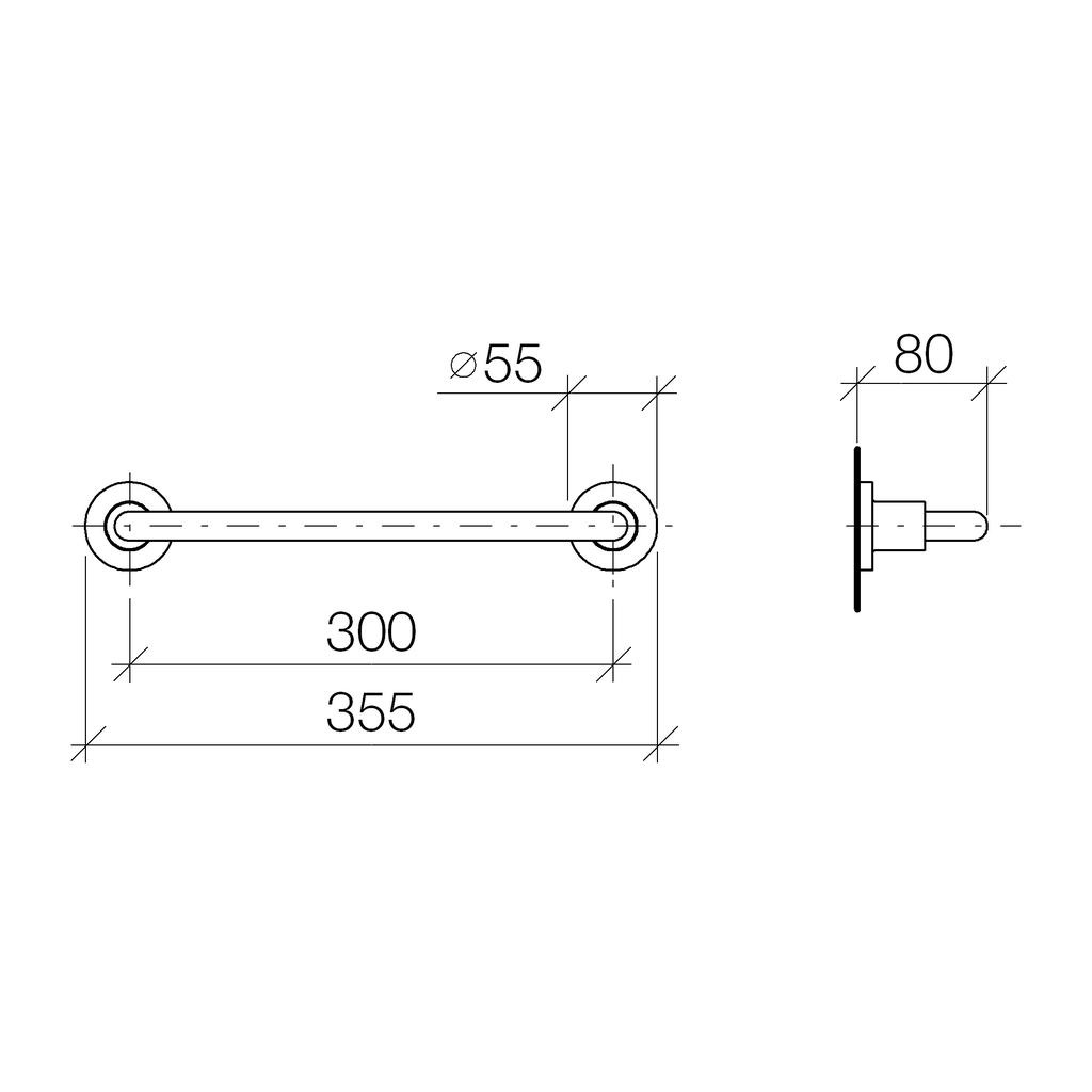 Dornbracht 83030892 Tara Towel Bar Platinum 2