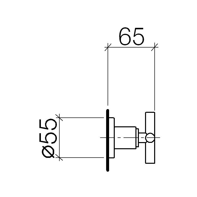 Dornbracht 36310892 Tara Wall Valve Chrome 2