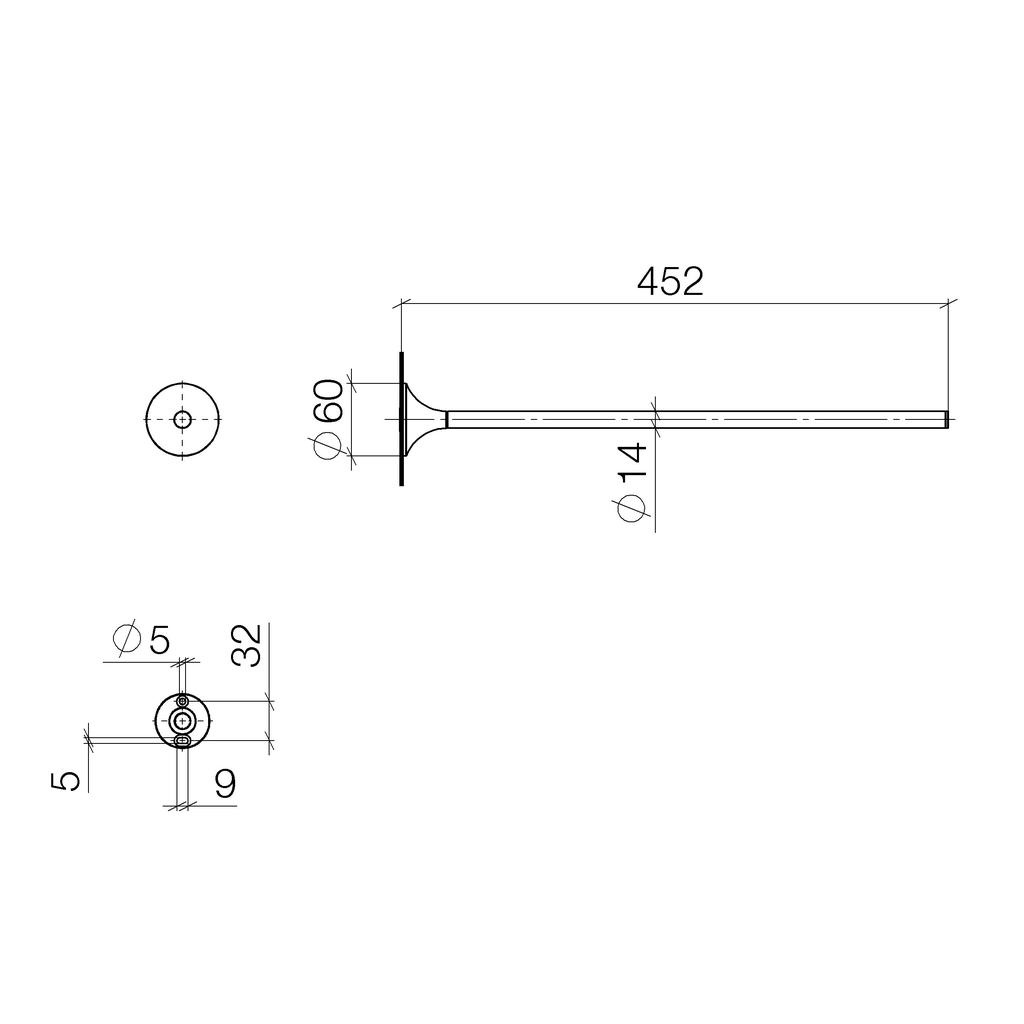 Dornbracht 83211809 Vaia Towel Bar Platinum Matte 2