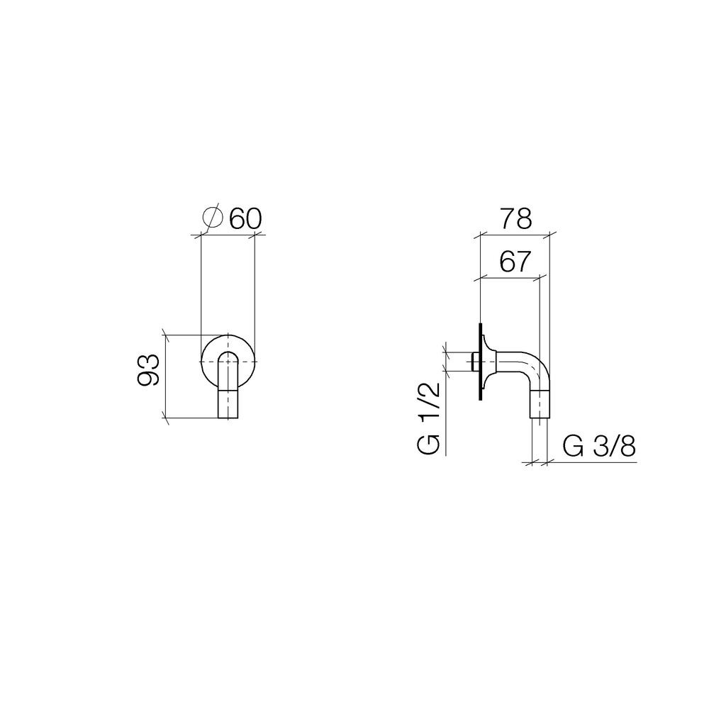 Dornbracht 28450809 Vaia Wall Elbow Dark Platinum Matte 2