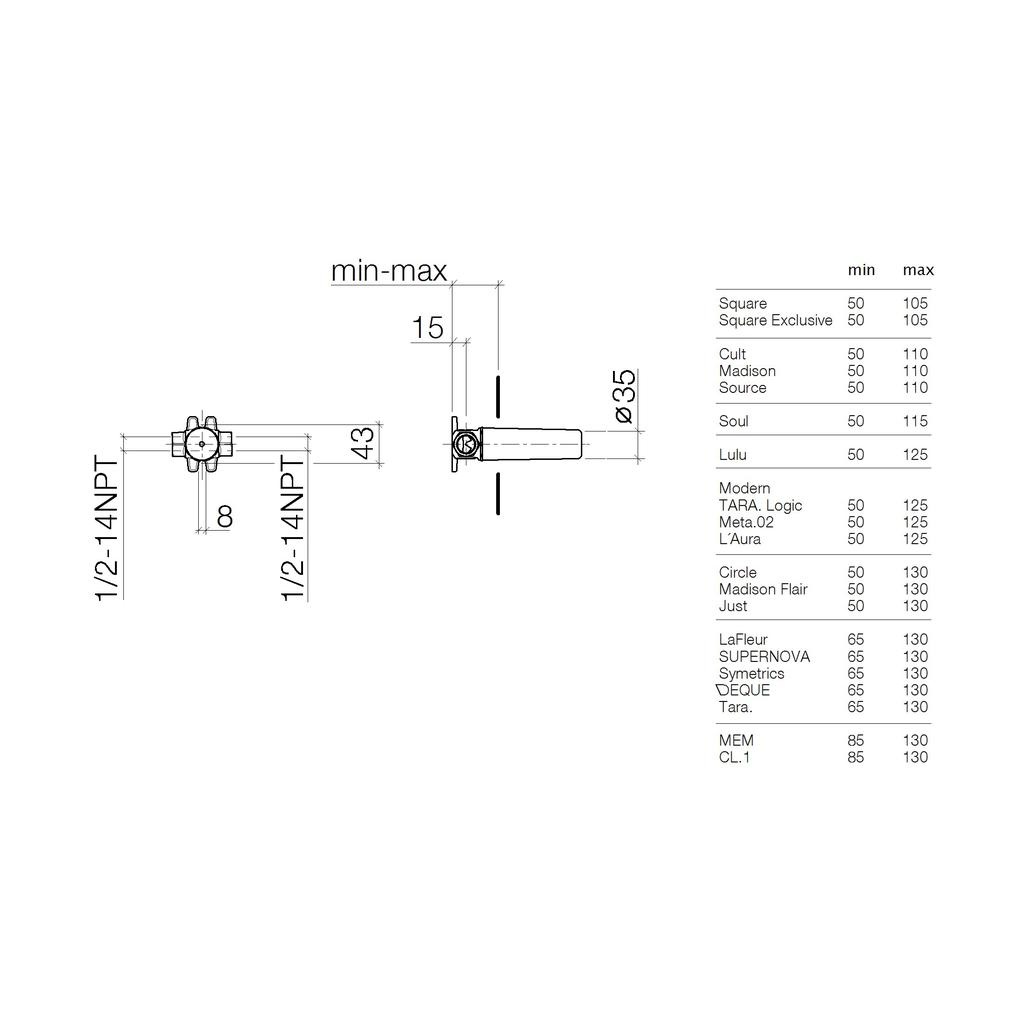 Dornbracht 35621970 Generic Rough For Wall Valve 2