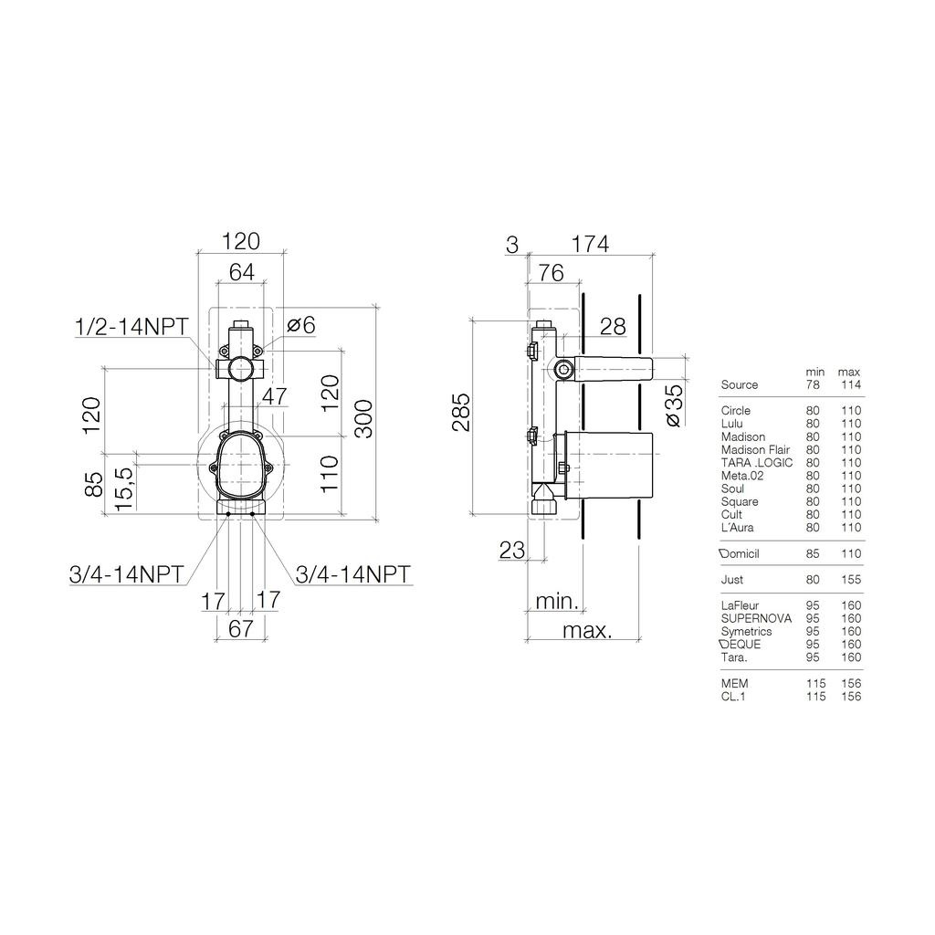 Dornbracht 35437970 Generic Rough For xTool Thermostat 2