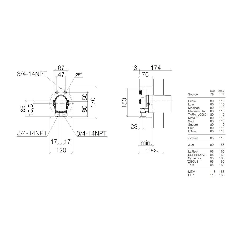 Dornbracht 35517970 Generic Rough For xTool Thermostat 2