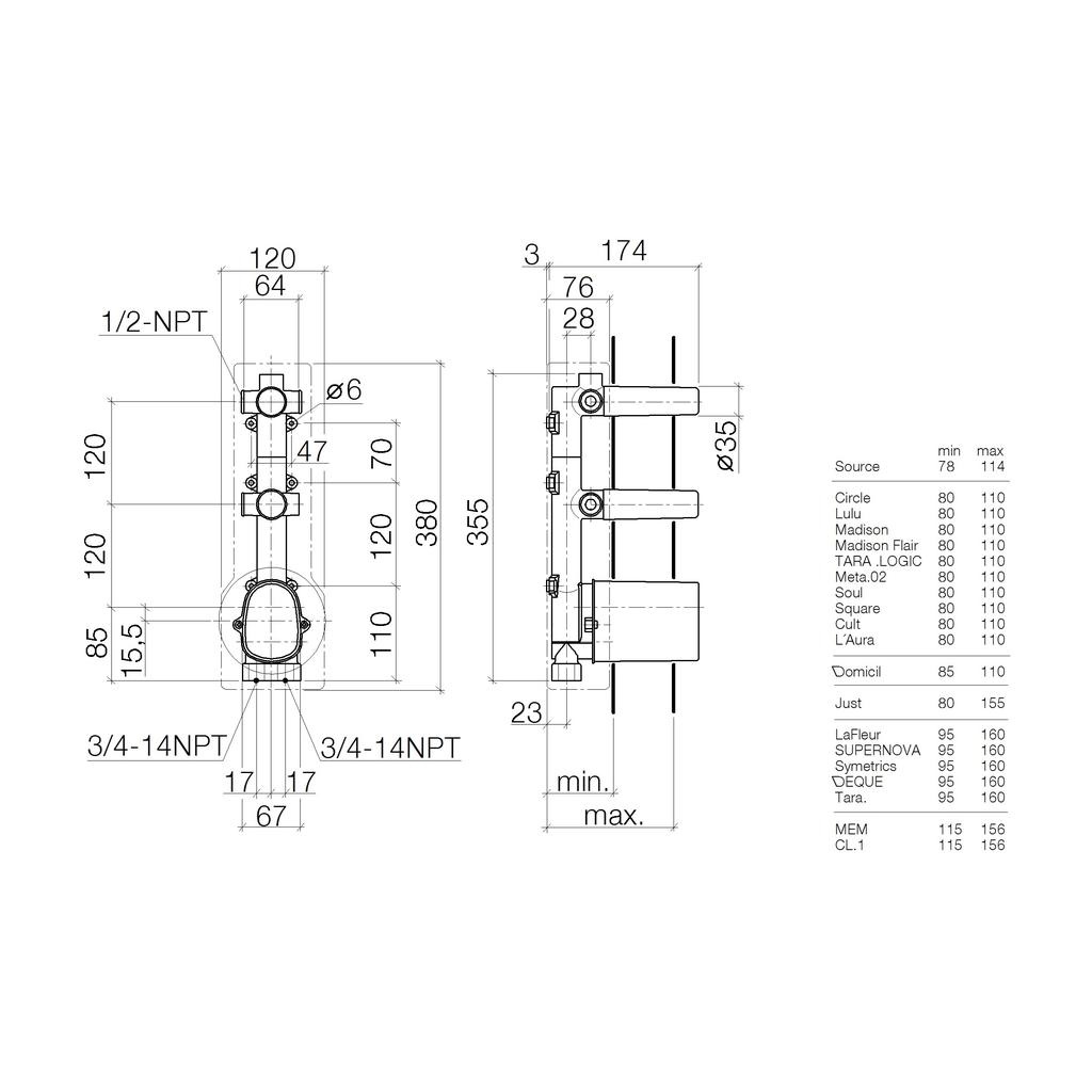 Dornbracht 35527970 Generic Rough For xTool Thermostat 2