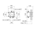 Dornbracht 35741970 Generic Rough Unit Wall With Temperature Control 2