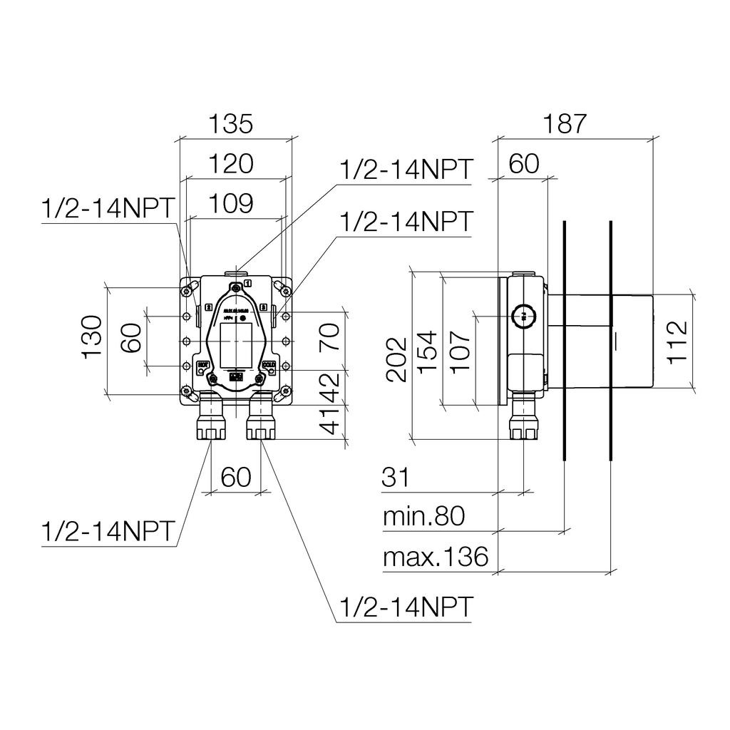 Dornbracht 35428970 Generic Thermostat Rough 2