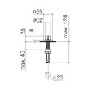 Dornbracht 10711970 Lot Rectangular Strainer Control Chrome 2