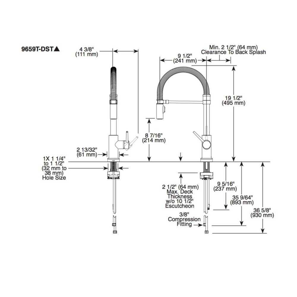 Delta 9659T Trinsic Pro Single Handle Pull Down Kitchen Faucet With Touch2O Arctic Stainless 2