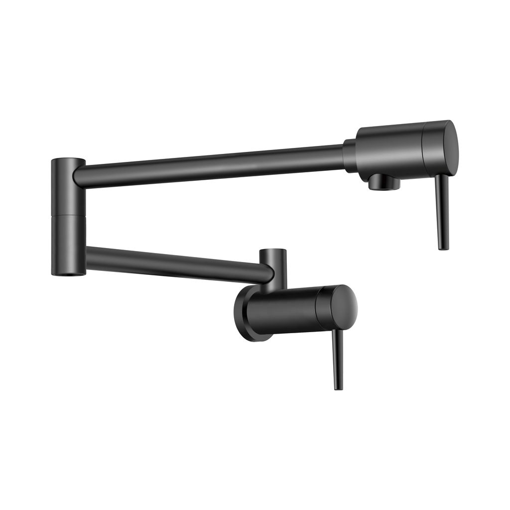 Delta 1165LF Contemporary Wall Mount Pot Filler Matte Black 1