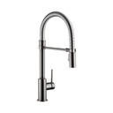 Delta 9659 Trinsic Pro Single Handle Pull Down Kitchen Faucet Spring Spout Black Stainless 1