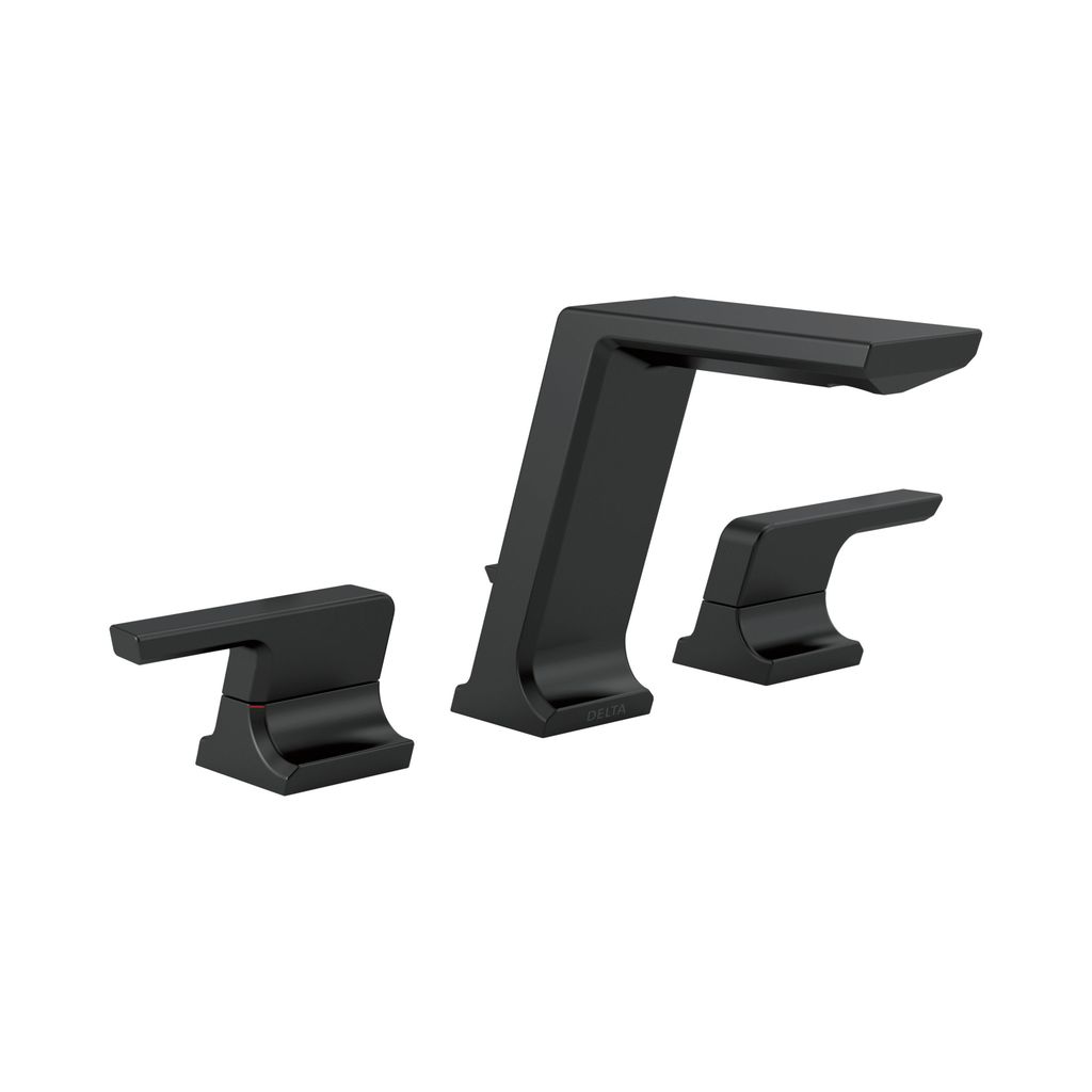 Delta 3599LF Pivotal Two Handle Widespread Lavatory Faucet Matte Black 1