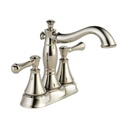 Delta 2597LF Cassidy Two Handle Centerset Bathroom Faucet Metal Pop-Up Polished Nickel 1