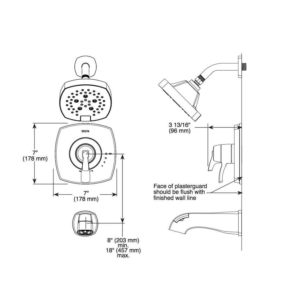 Delta T17076 Stryke 17 Series Valve Only Chrome 2