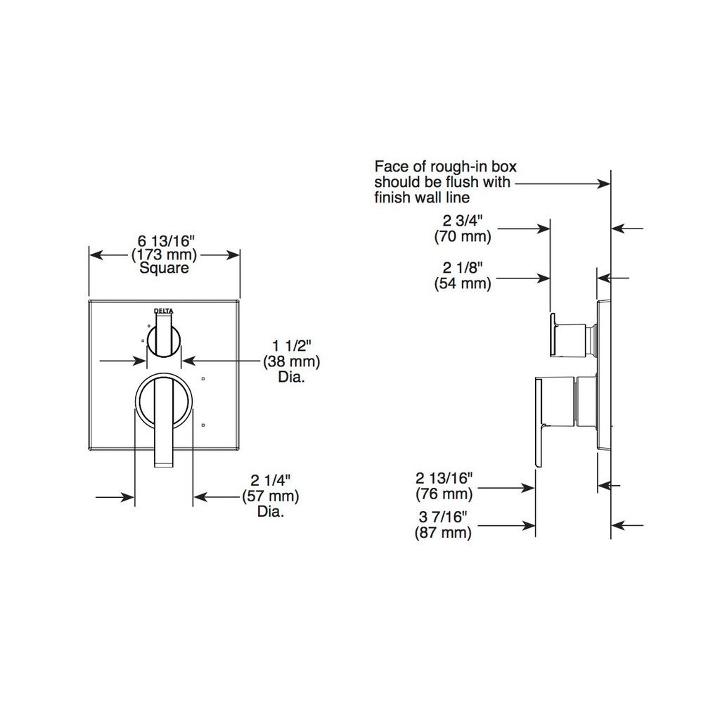 Delta T24967 MonitorR 14 Series With 6 Setting Diverter Trim Chrome 2