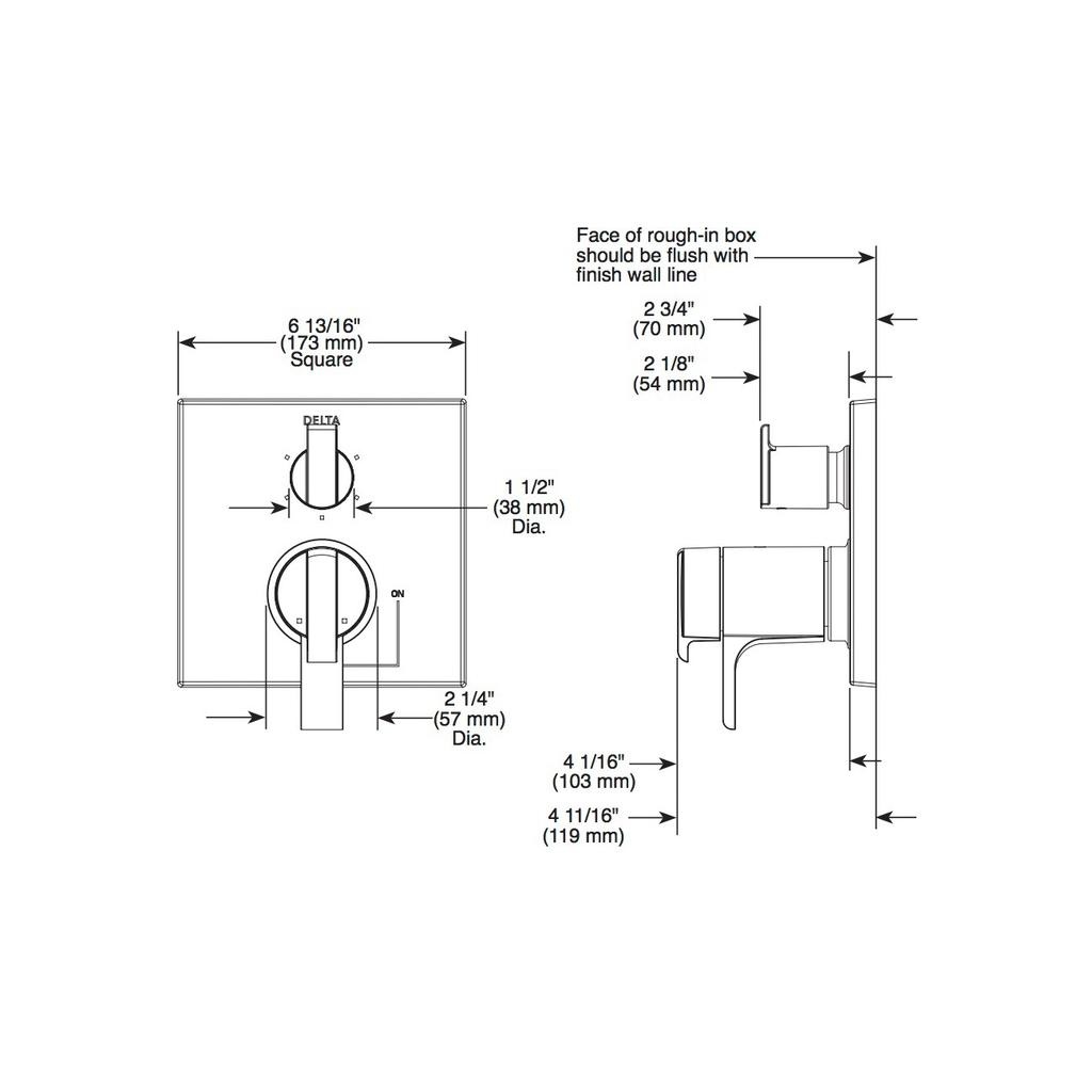 Delta T27T967 MonitorR Tempassure R 17T Series Valve With 3 Setting Diverter Venetian Bronze 2