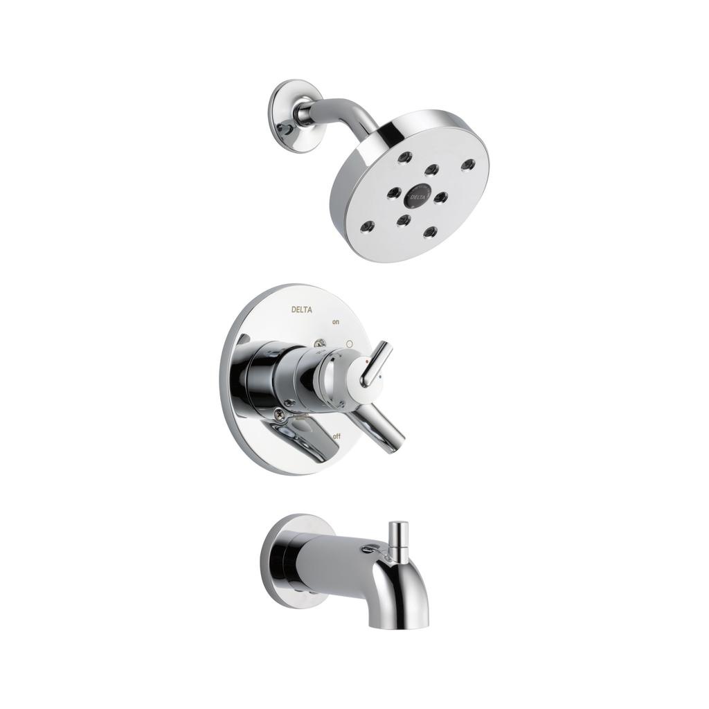 Delta T17459 Trinsic Monitor 17 Series H2Okinetic Tub And Shower Trim Chrome 1