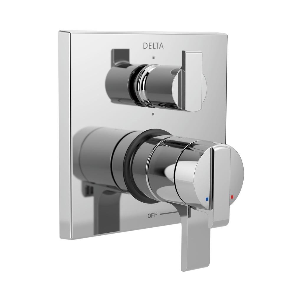 Delta T27967 Angular Modern Monitor 17 Series Valve Trim 6 Setting Integrated Diverter Chrome 1