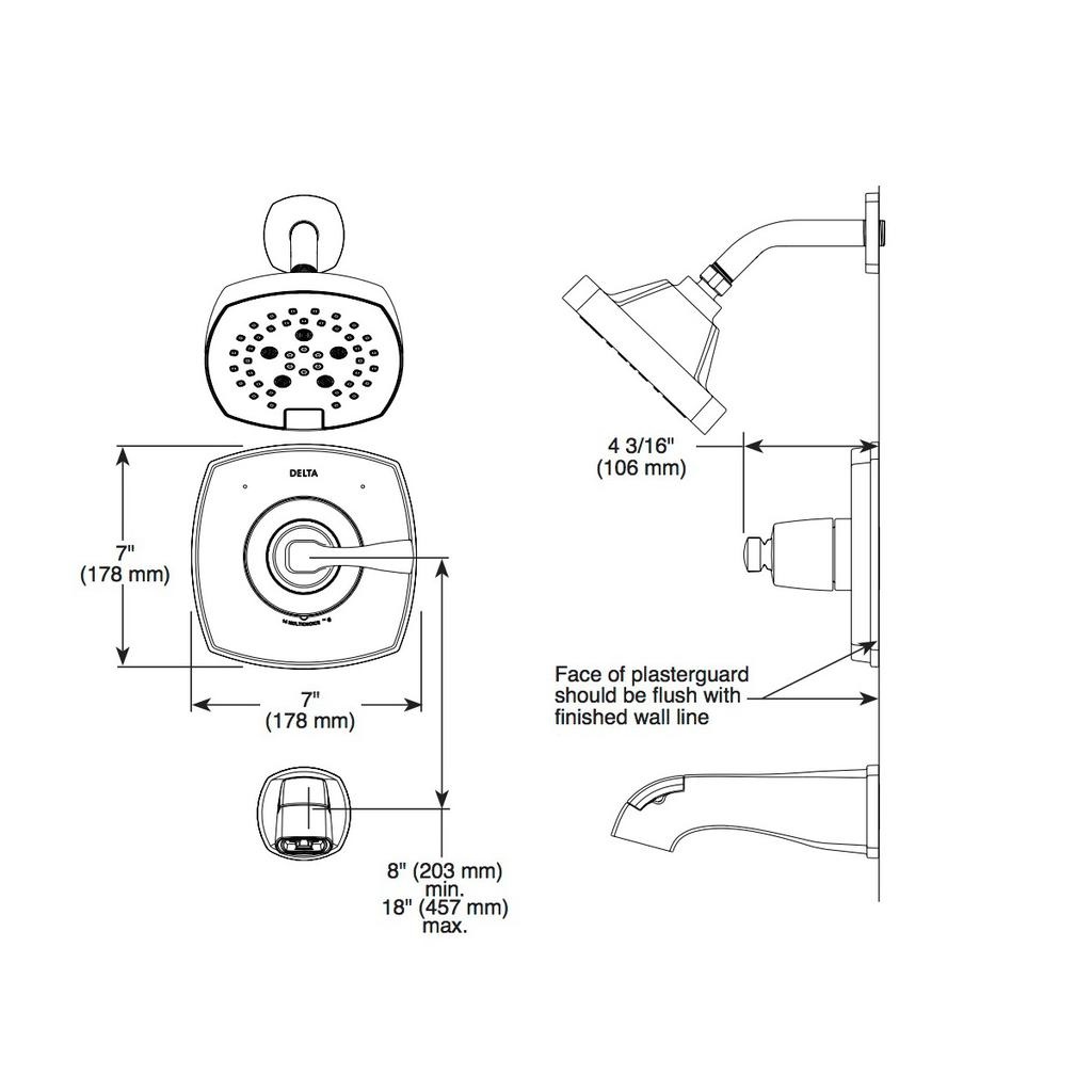 Delta T14076 Stryke 14 Series Valve Only Chrome 2