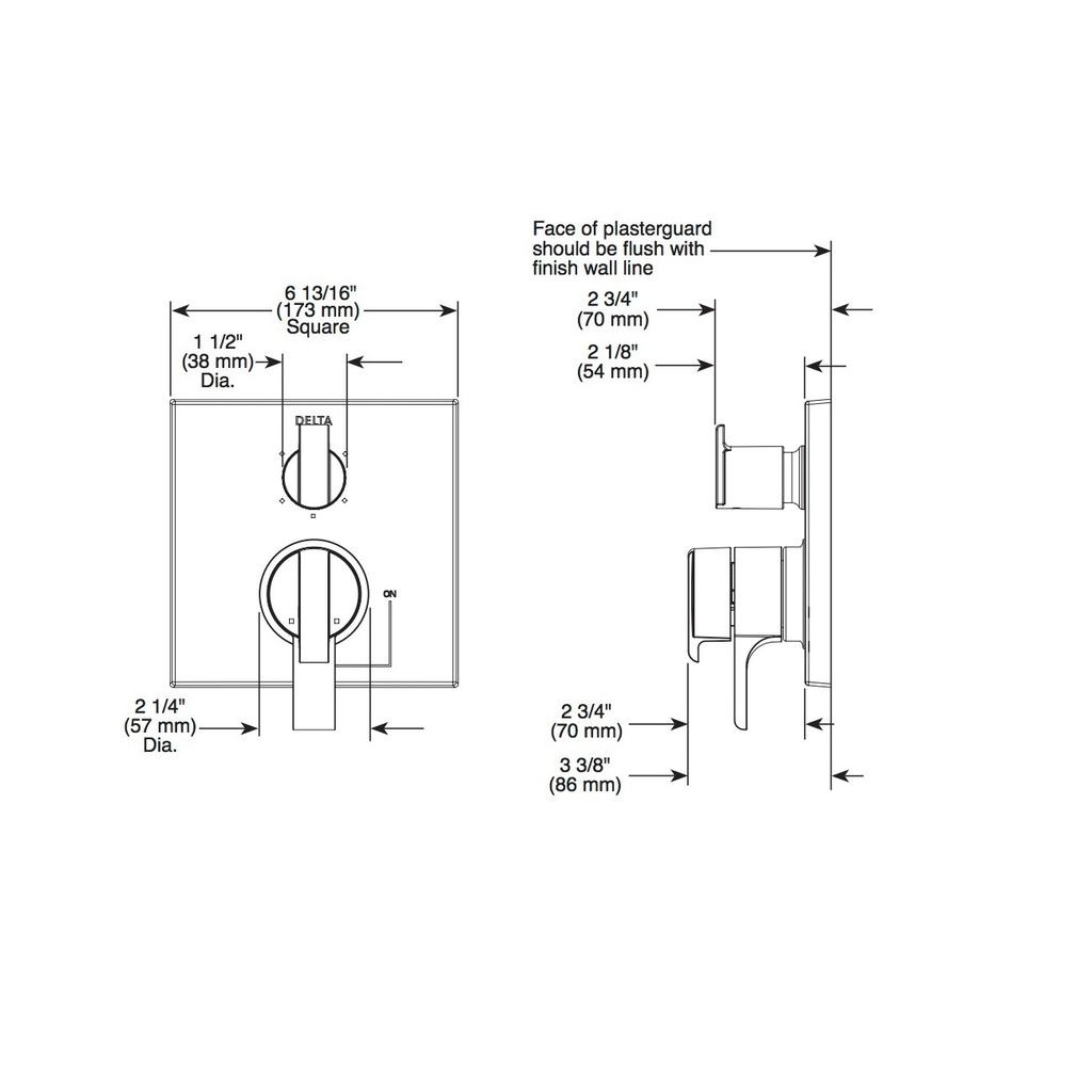 Delta T27867 MonitorR 17 Series With 3 Setting Diverter Trim Stainless 2