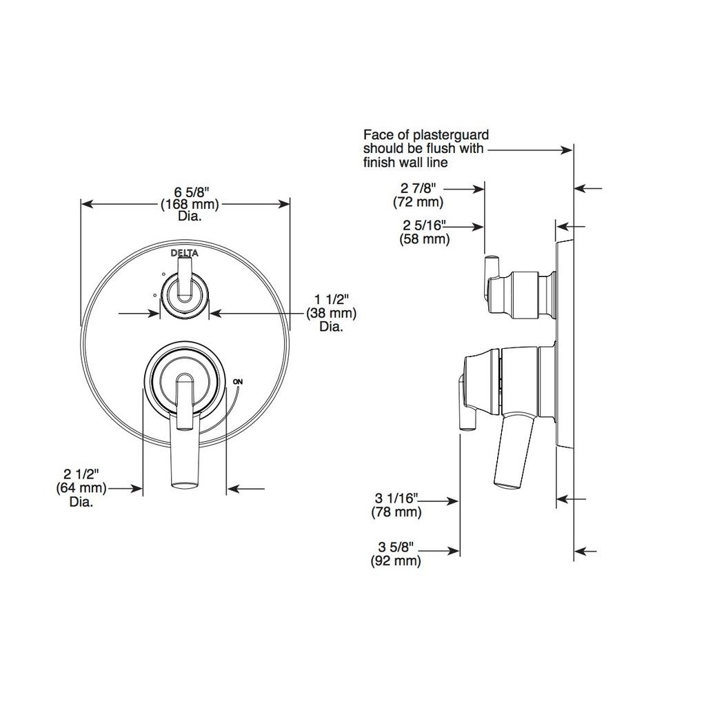 Delta T27959 MonitorR 17 Series With 6 Setting Diverter Trim Chrome 2