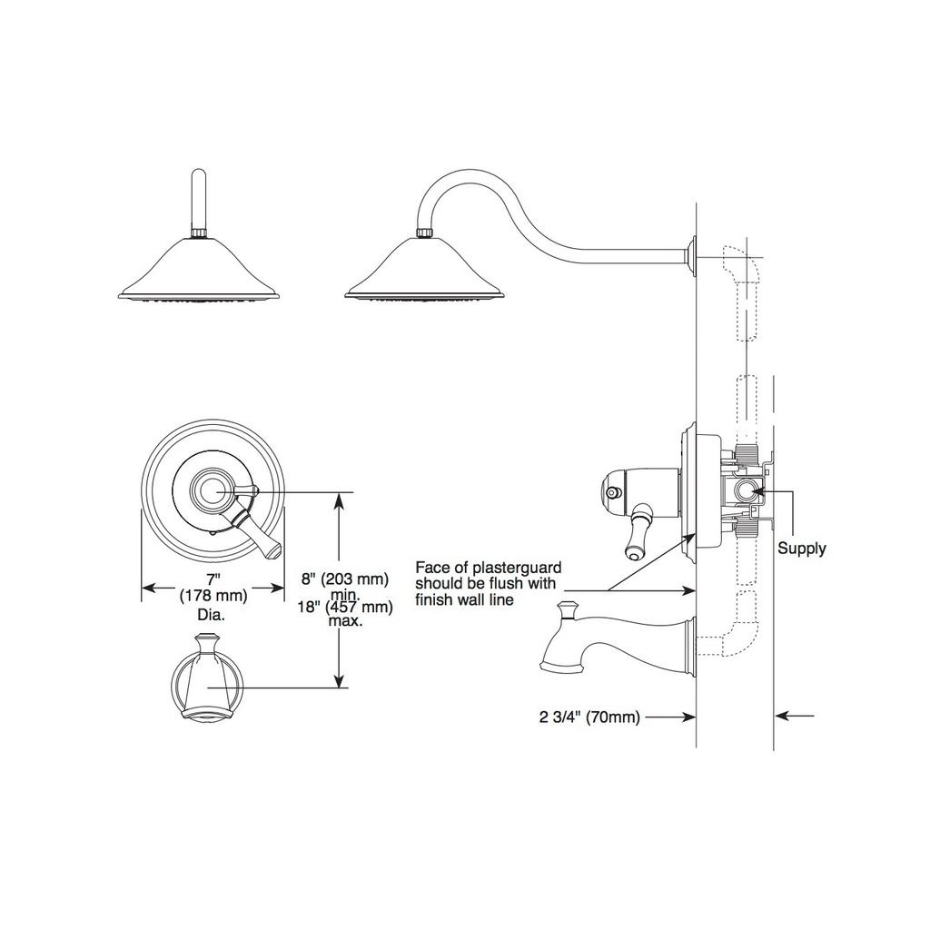 Delta T17T497 Cassidy TempAssure 17T Series Tub &amp; Shower Trim Venetian Bronze 2